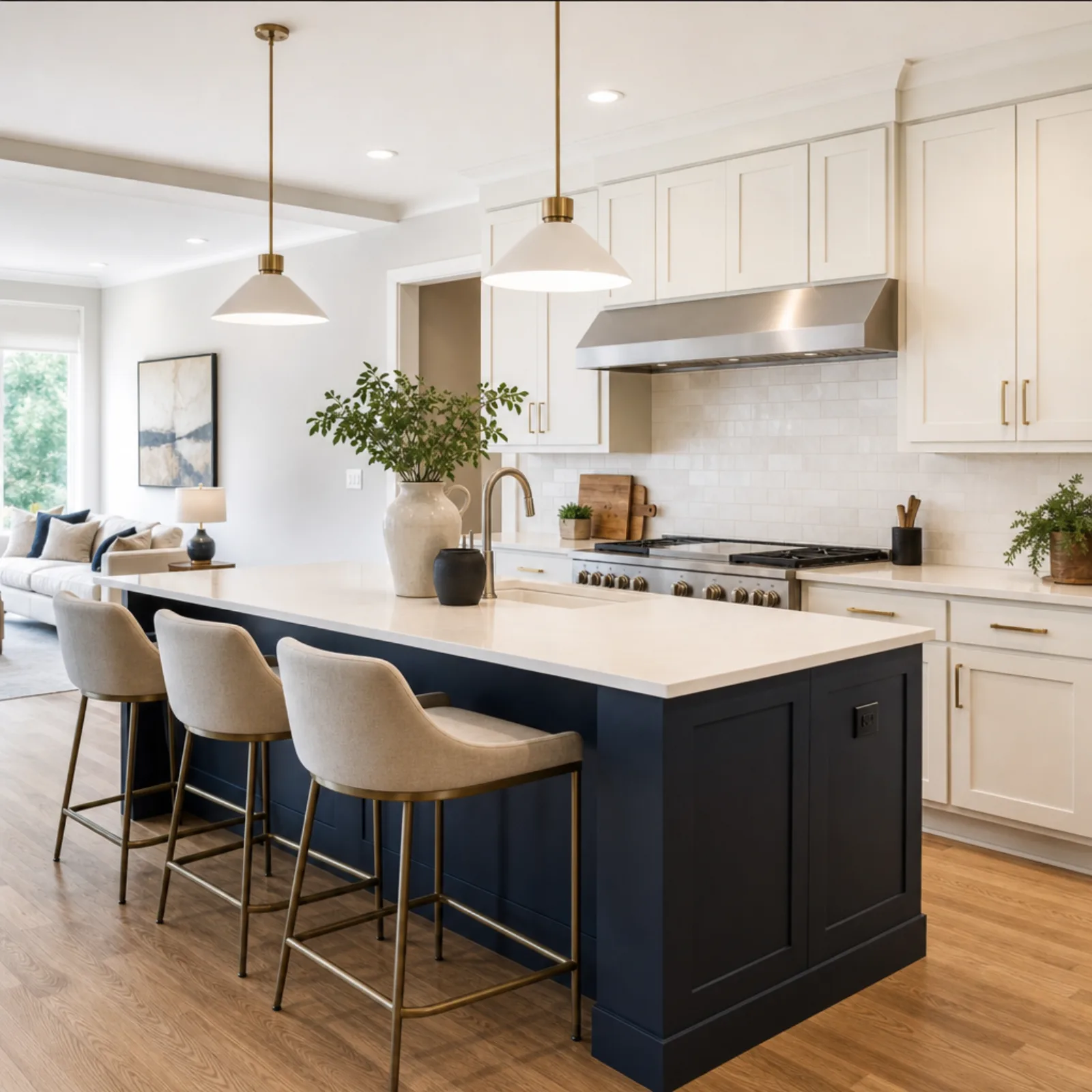 Staged interior of an Alpharetta home styled for buyers