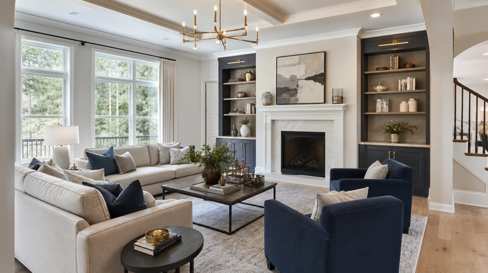 Staged interior of a Sandy Springs home ready for market