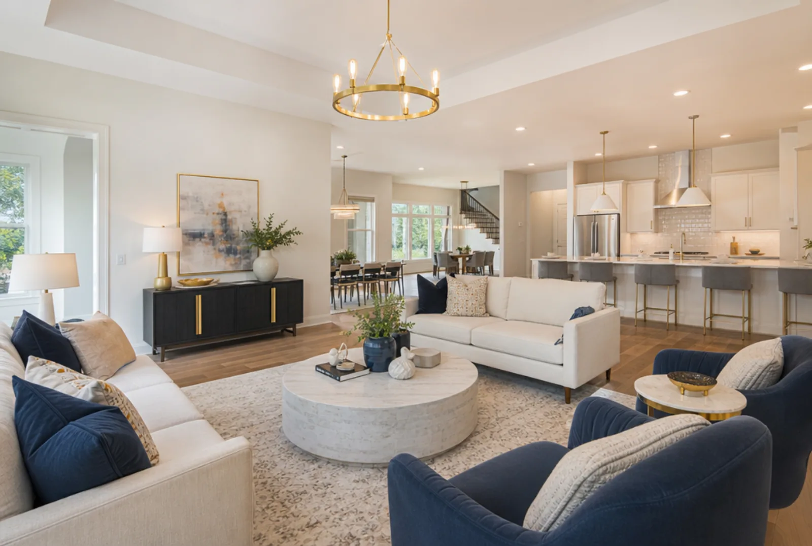 Curated furniture and decor inventory for Atlanta home staging