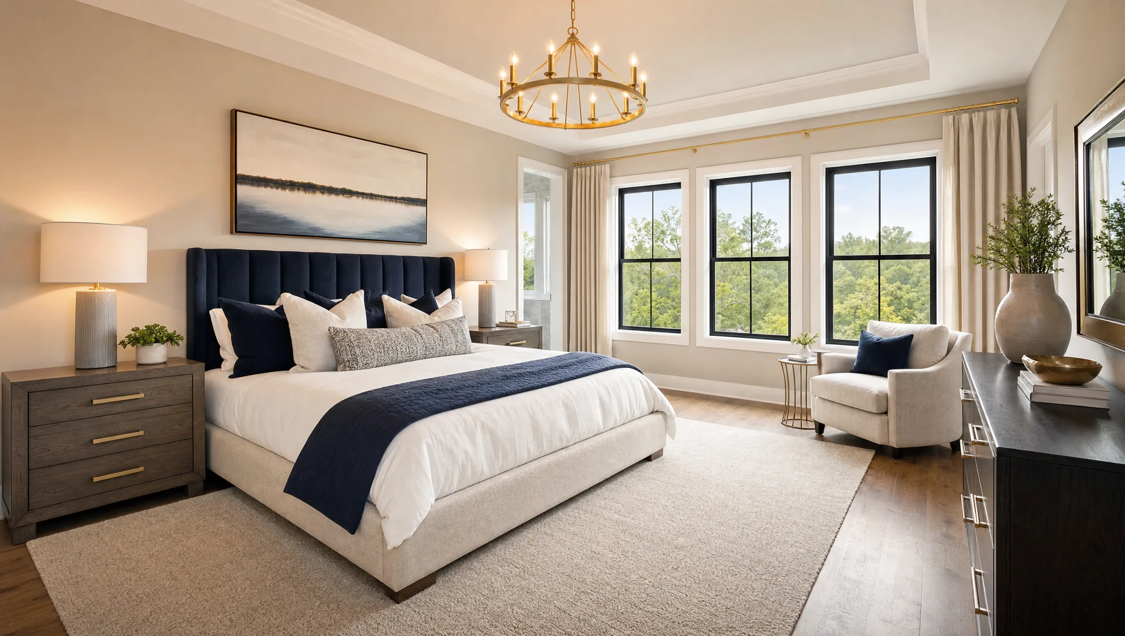 Curated furniture and decor inventory for Atlanta home staging