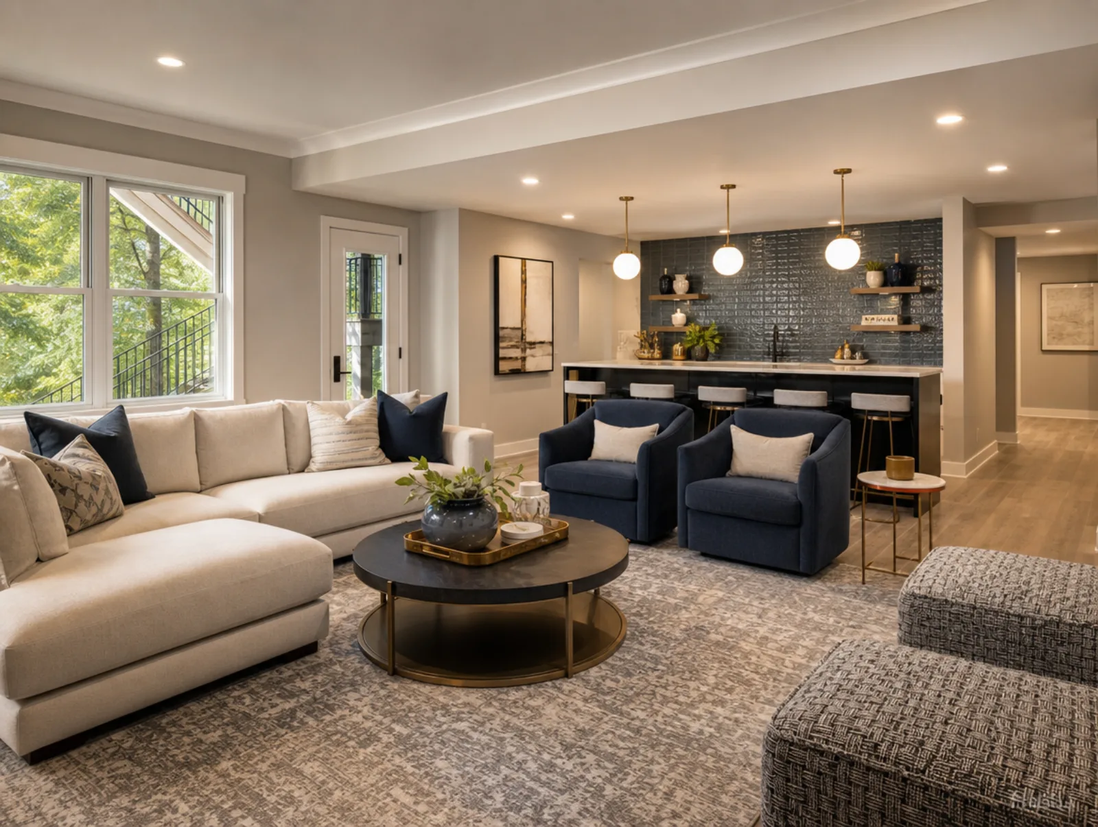 Staged bedroom in a Metro Atlanta new construction home