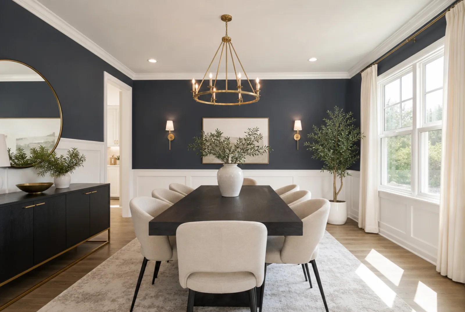 Edited great room in an East Cobb Marietta traditional with rearranged seller furniture and added accent pieces