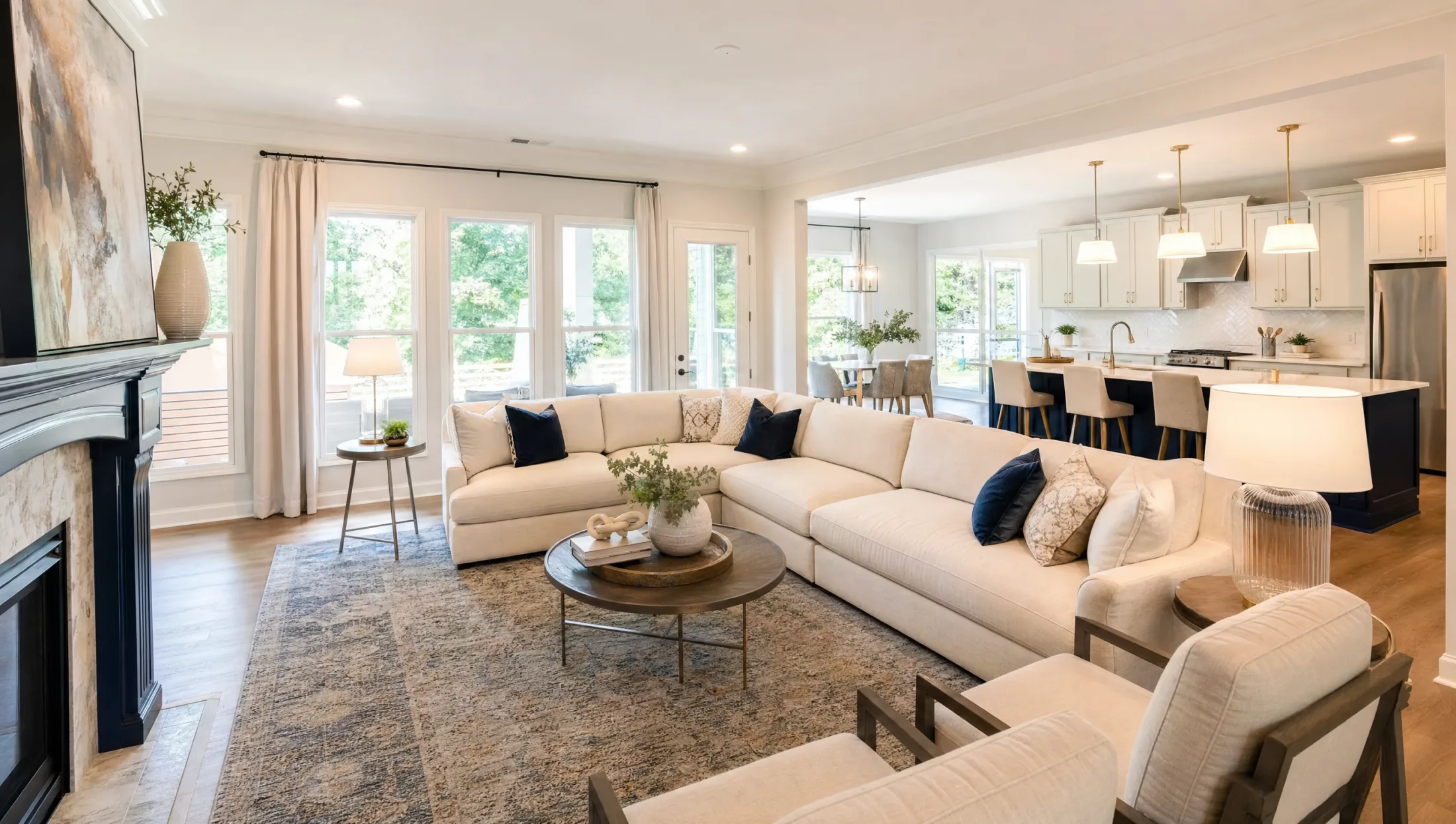Styled interior of a staged Buckhead home
