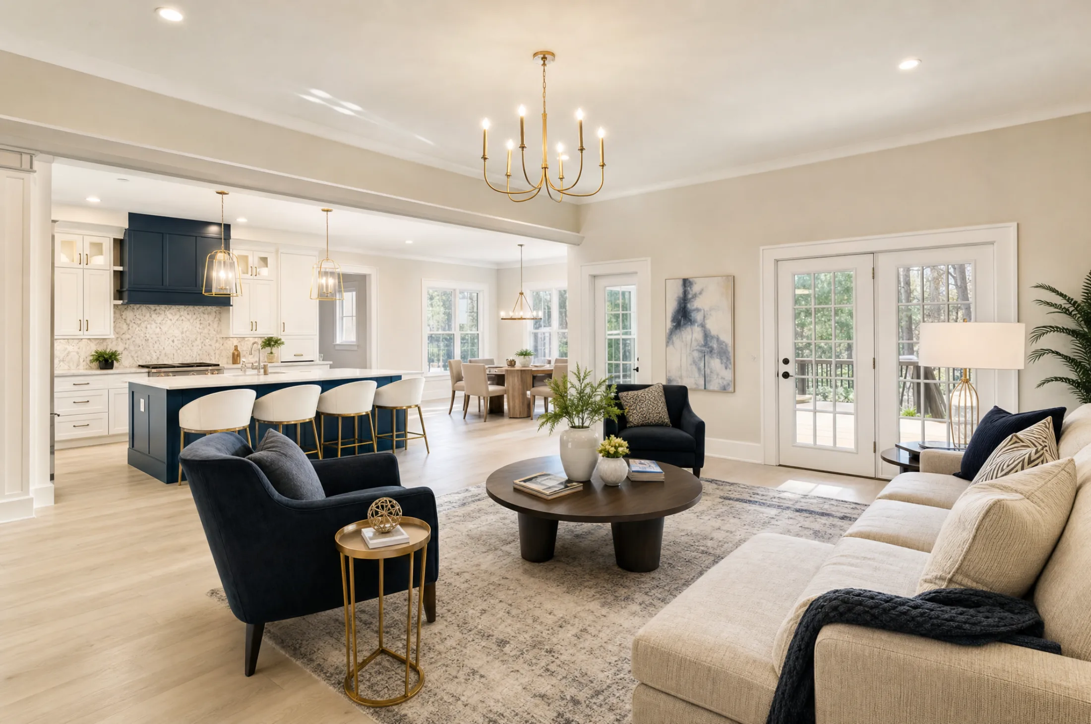 Marietta neighborhood of brick ranches staged for sale
