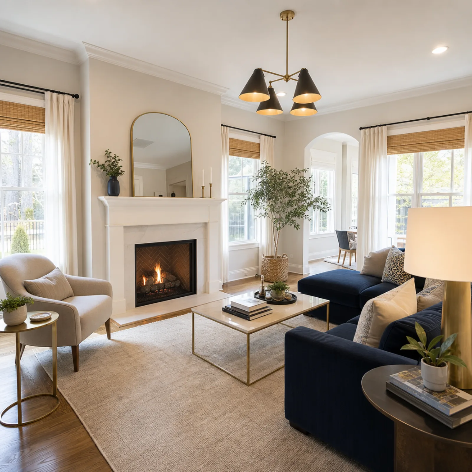 Occupied bedroom staged with the homeowner's existing furniture for listing photos