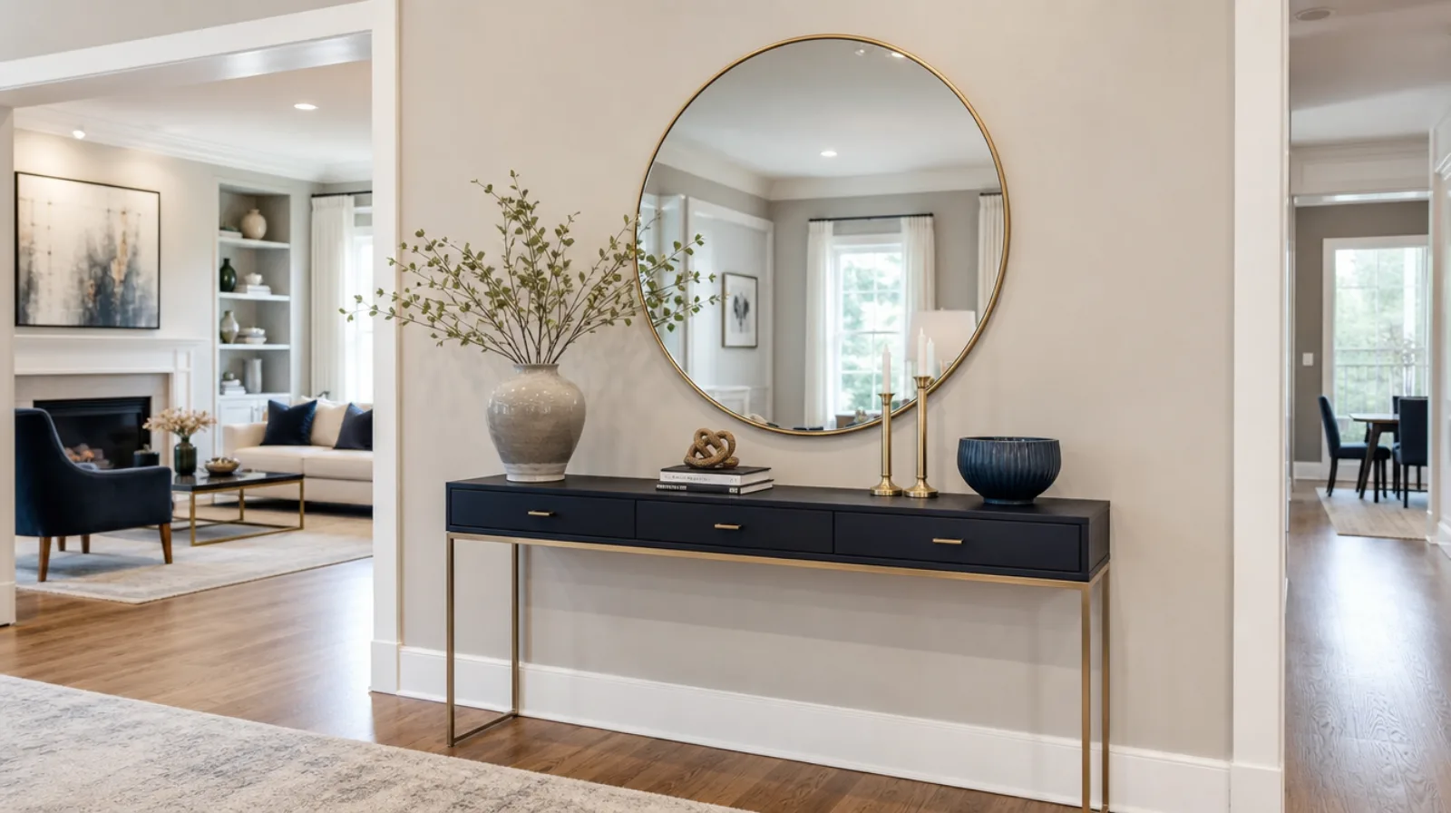 Staged interior of an Alpharetta home styled for buyers