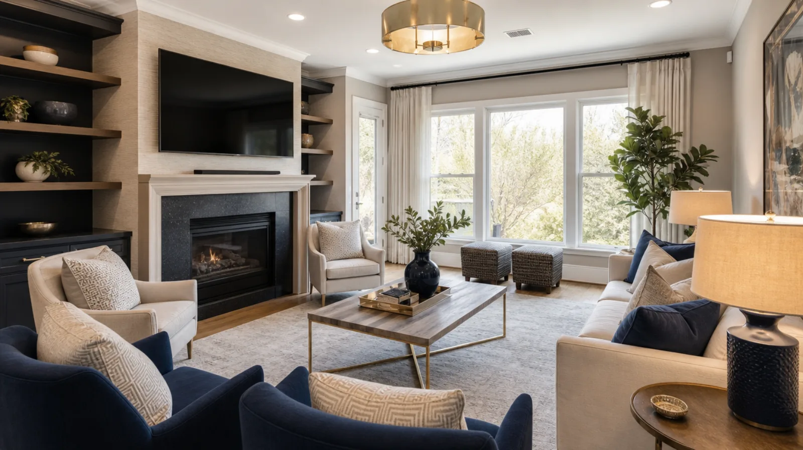 Exterior of a staged Alpharetta GA home prepared for sale