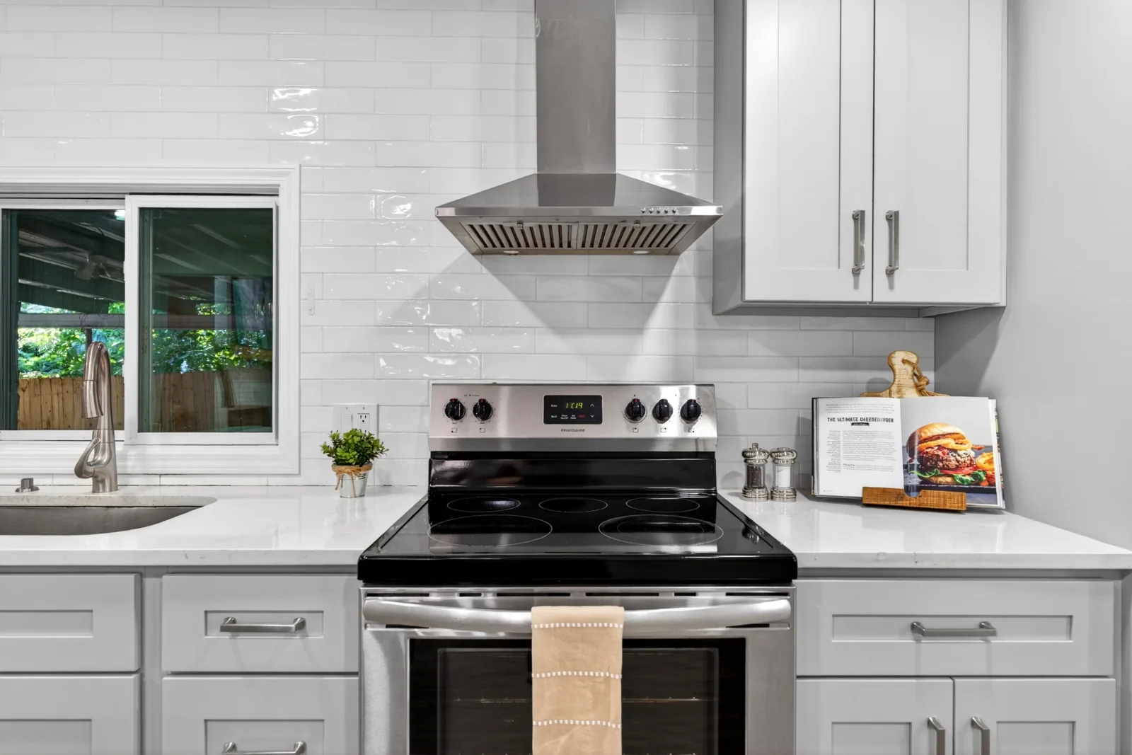 Staged kitchen detail in Roswell