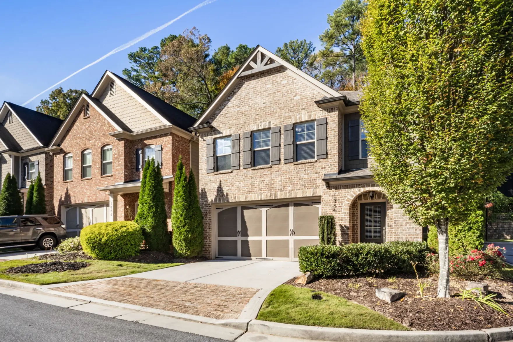 Staged home exterior in Atlanta