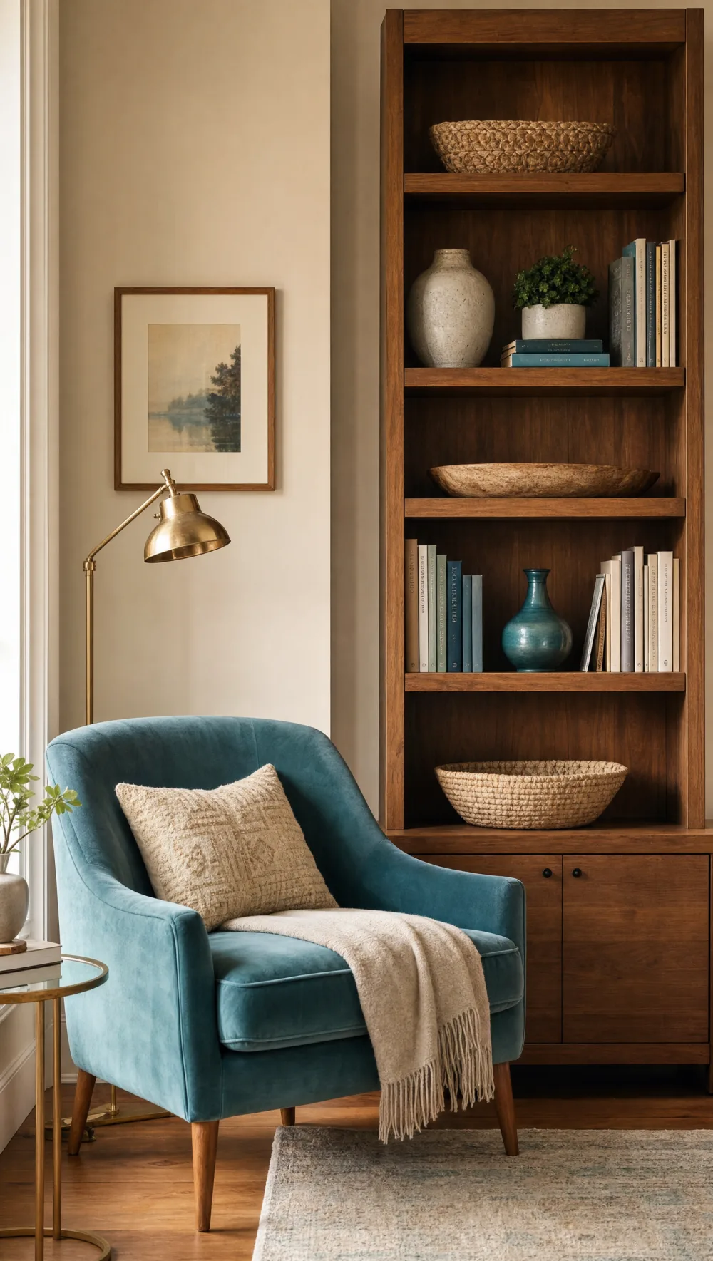 Professionally staged Metro Atlanta living room ready for listing photos