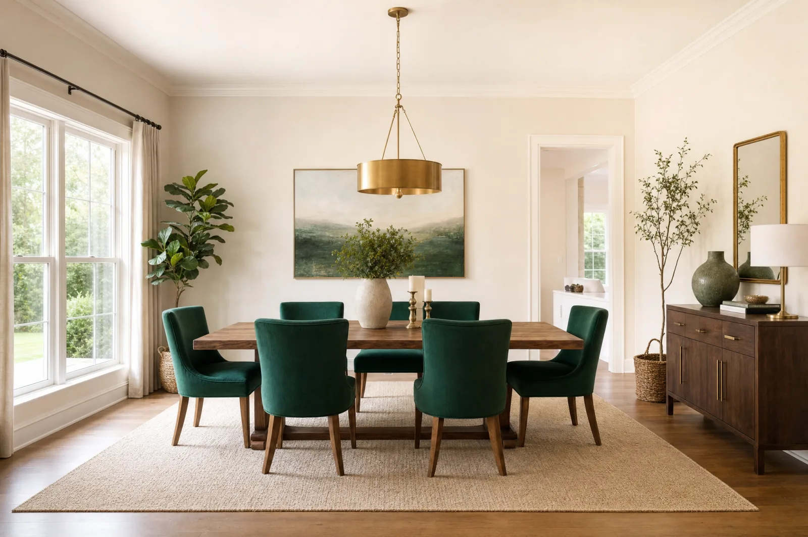 Staged living space in a Dunwoody, GA listing