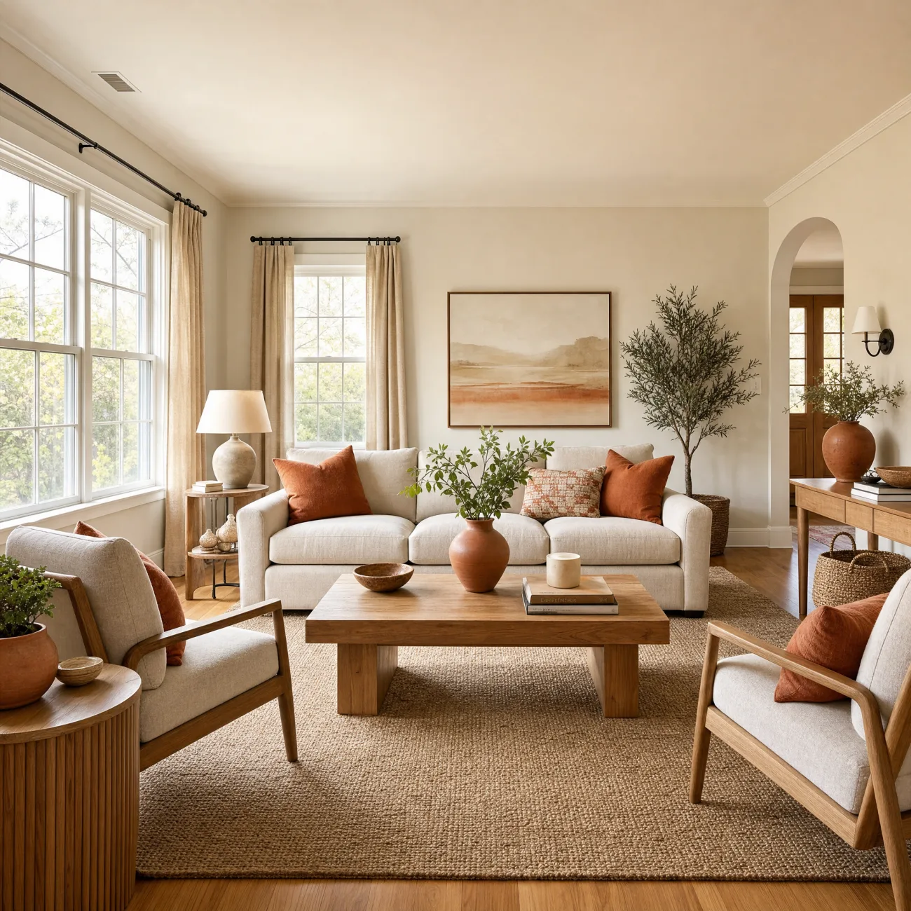 Before and after view of a room edited during an Atlanta occupied staging consultation